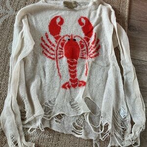 Wildfox Cream Knit with Red Design
